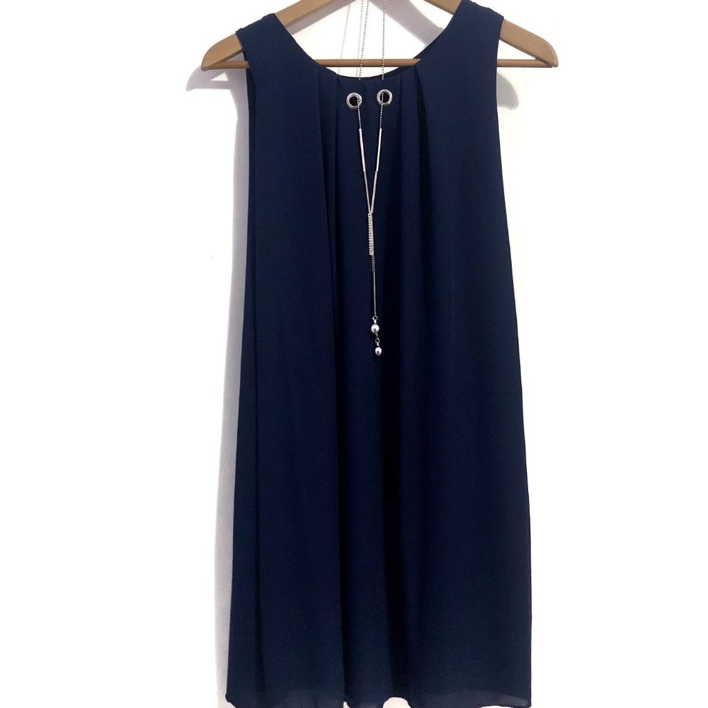 Blue Dress w/ Necklace from Paris